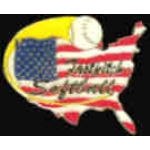 FAST PITCH SOFTBALL USA SHAPE PIN